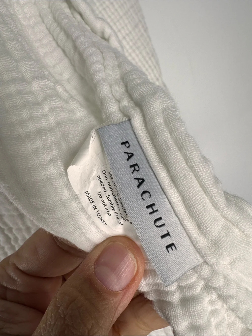 Parachute Linens 100% cotton white waffle Euro sham cover x 2